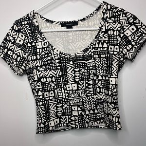 Forever 21 printed crop top.